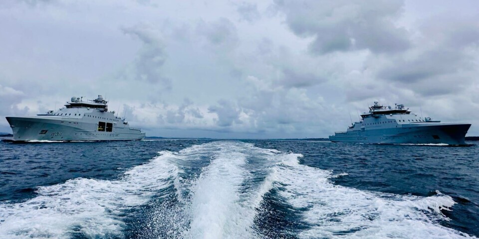 Søsterskipene KV «Jan Mayen» og KV «Bjørnøya».
