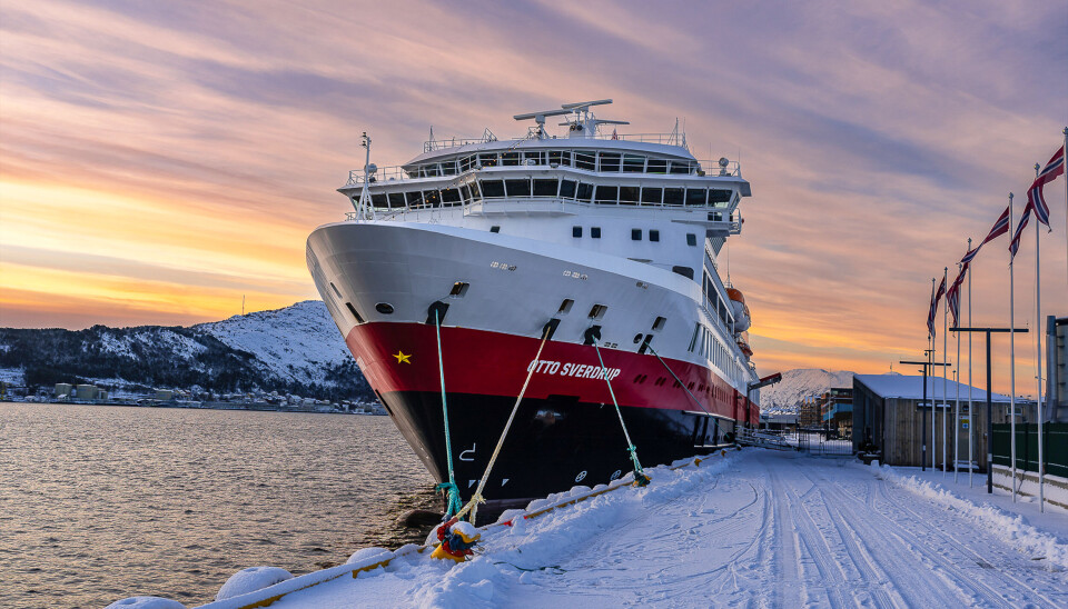MS «Otto Sverdrup» til kai i Ålesund.