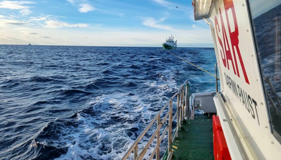«Arnøytind» fikk not i propellen