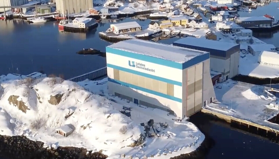Brann på verft i Svolvær