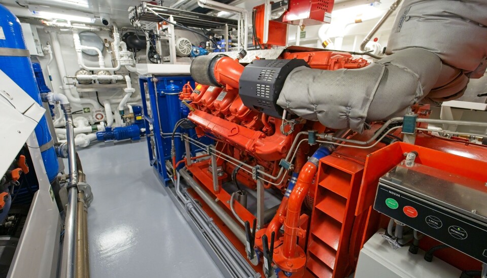 Hjelpemotor fra Nogva av modell Scania DI16.