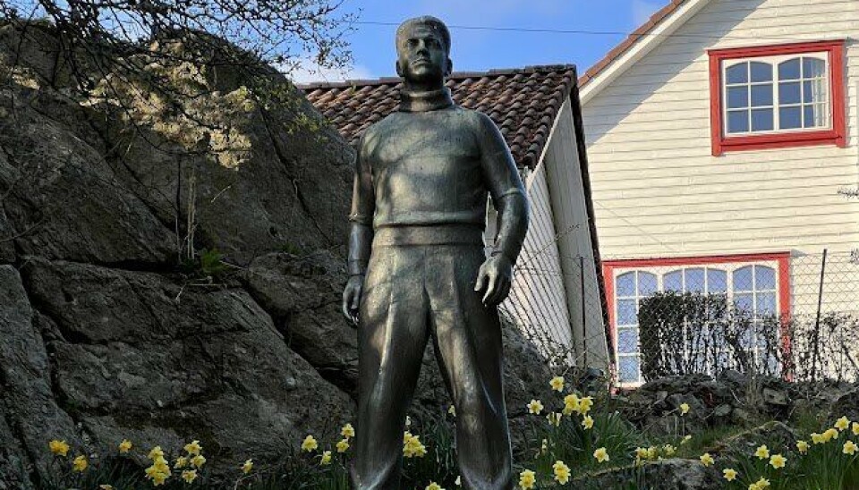 Minnesmerke i parken i Skudeneshavn over sjøfolk som falt i den andre verdenskrig.