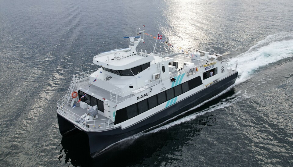 Nå kommer den splitter nye hurtigbåten til Trondheim
