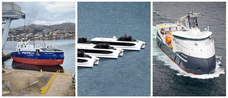 De nominerte fra venstre: «Reach Remote 1», «Tyra» og «Olympic Boreas».