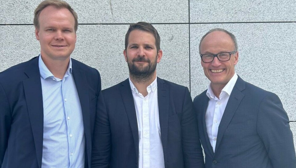 F.v. André Risholm, Steinar Kostøl, Nils Kristian Nakstad, dagleg leiar i Enova.