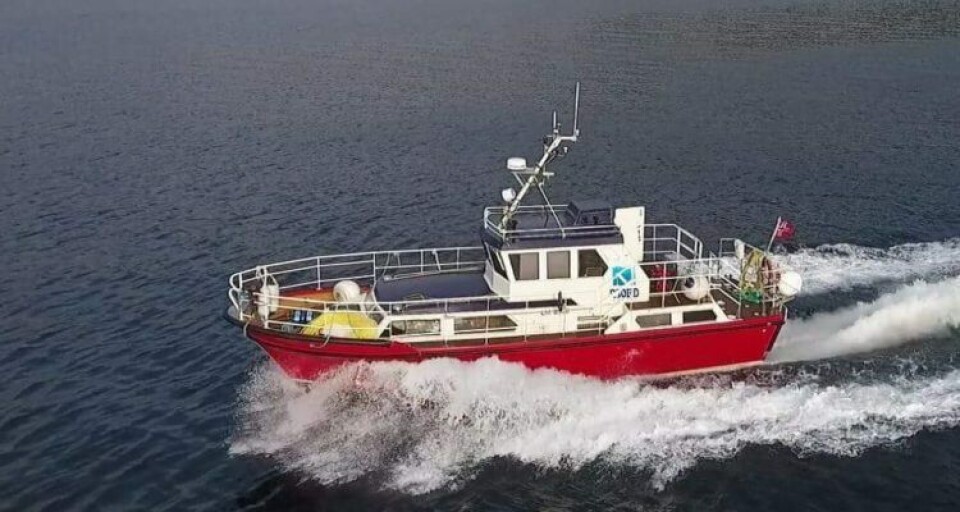Arbeidsfartøy brukt i forbindelse med inspeksjoner. Foto: Njord Aqua.