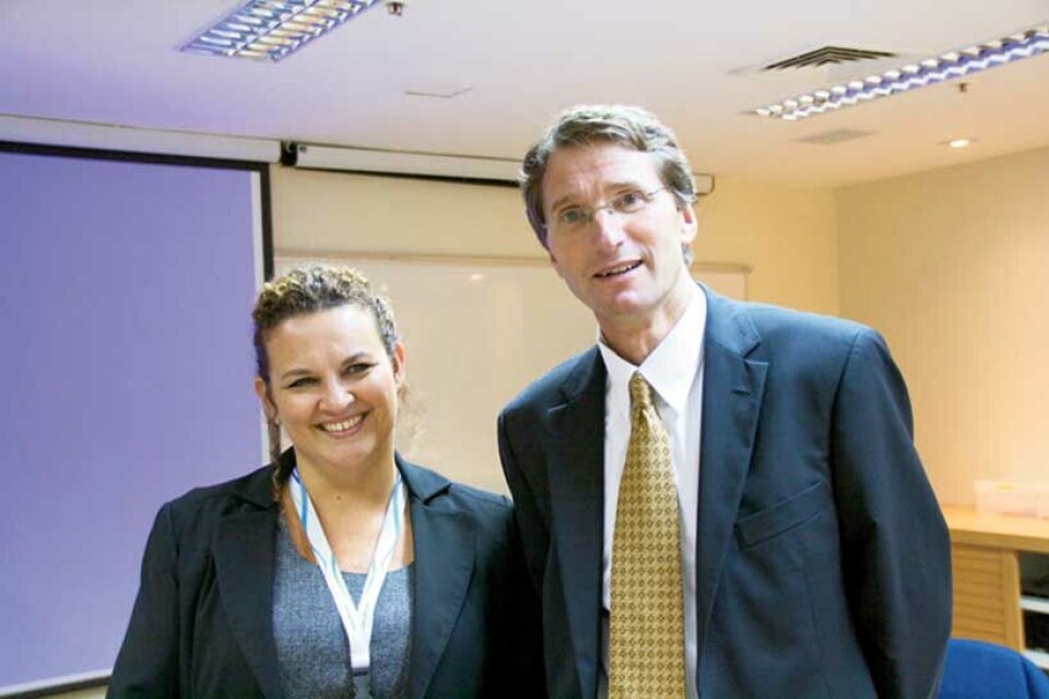 DNVs senior pipeline engineer Ana Paula Franca de Souza og head of operations i Sør-Amerika, Tommy Bjørnsen. DNVs senior pipeline engineer Ana Paula Franca de Souza og head of operations i Sør-Amerika, Tommy Bjørnsen.