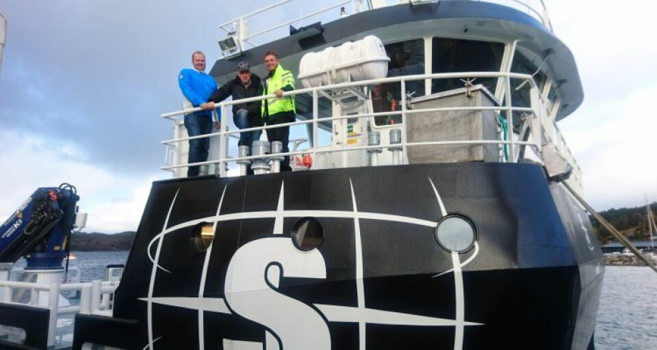 Frå då reiarane henta nyebåten 'SAS Orion'frå FMV, Foto: Servicebåt