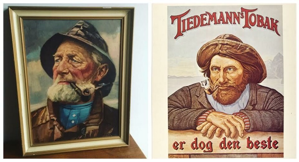 Disse to ikonene av den norske fisker har prydet norske stuevegger i snart 100 år. En er ikke norsk, ikke engang fisker. En annen er snekker. Og den tredje? Montasje: Andrea Bærland.