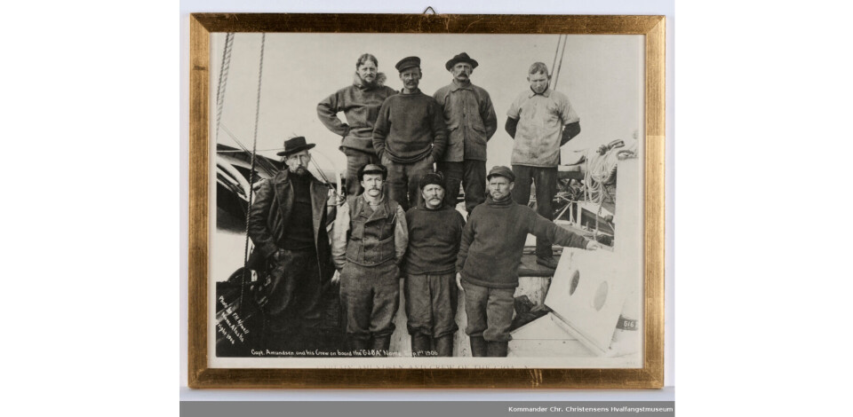 Mannskapet på «Gjøa» ved ankomst Nome, Alaska Foto: Digitalmuseum