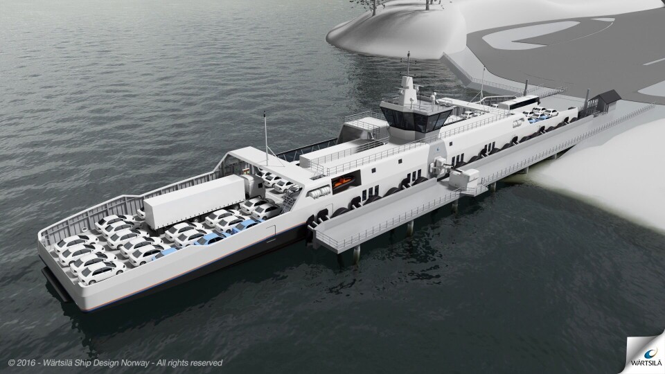 MF 'Folgefonn' med trådløs lading. Foto: Wärtsilä.