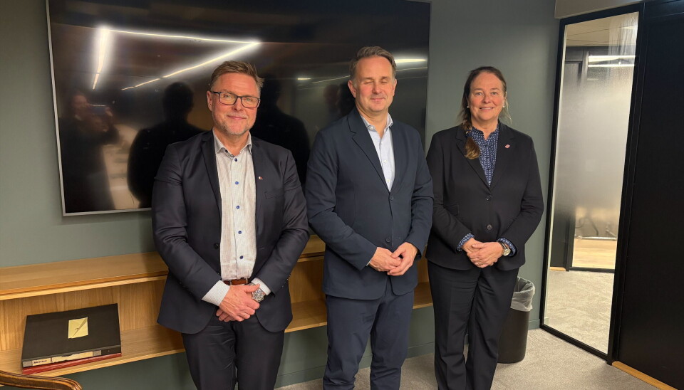 Adm dir i Kystrederiene Tor Arne Borge, Riksmekler Mats Wilhelm Ruland og adm dir Hege-Merethe Bengtsson fra Det Norske Maskinistforbund.