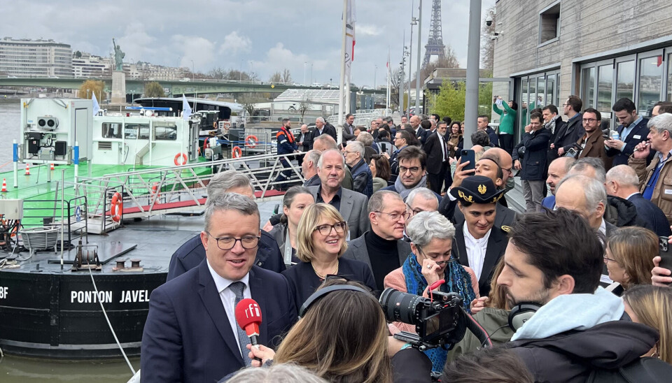 Frankrikes transportminister og direktøren i EU Clean Hydrogen Partnership.