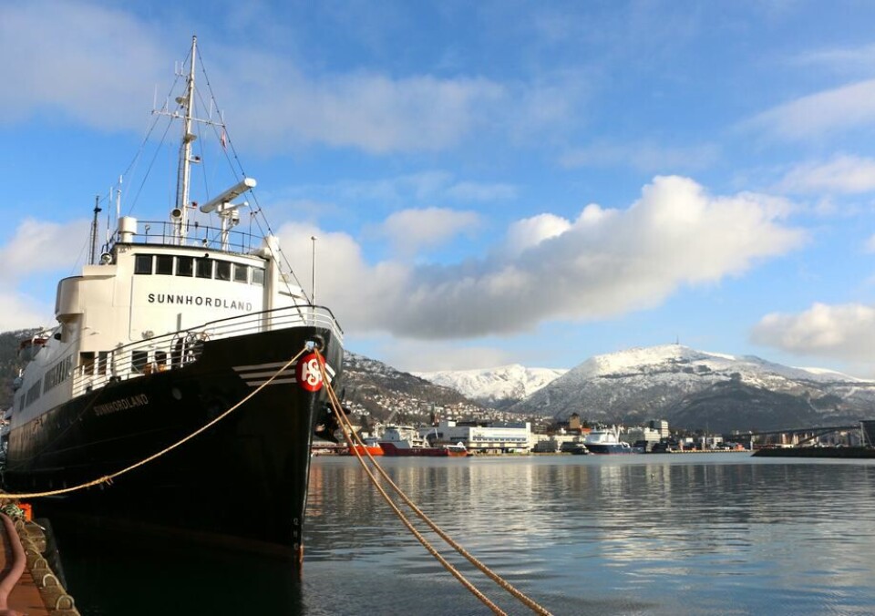 MS «Sunnhordland» huset sist vinter mannskapet på «Statsraad Lehmkuhl» Foto: Andrea Bærland