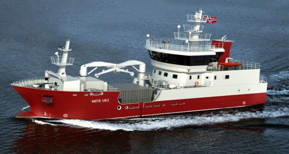 Brønnbåten Martin Sæle skal leveres til Grieg Seafood Shetland innen utgangen av året. Illustrasjon: Salmon Star.