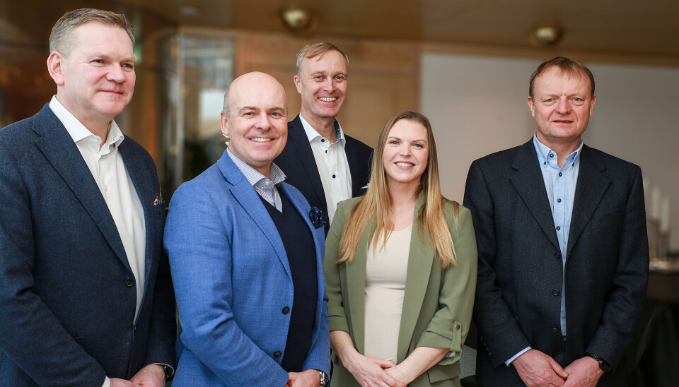 Fra v. Bjørn Ødegård i Arriva Shipping, Jan-Petter Slethaug i Peak CSL, Jan Øivind Svardal i Skarv Shipping, Kjersti Denver i Viken AT Market og Hans Erik Røra i AT Skog.