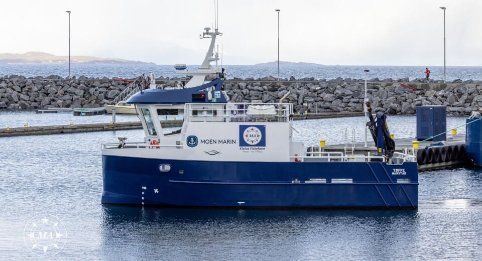 MS 'Tøffe' er Kleiva Fiskefarms nye lokalitetsbåt.