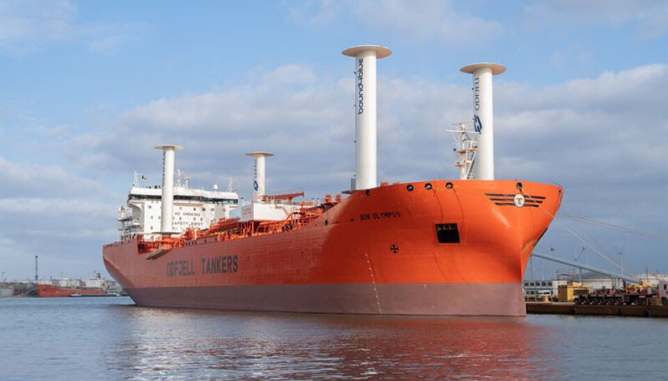 Nå tester «Bow Olympus» vindassistert fremdriftsteknologi