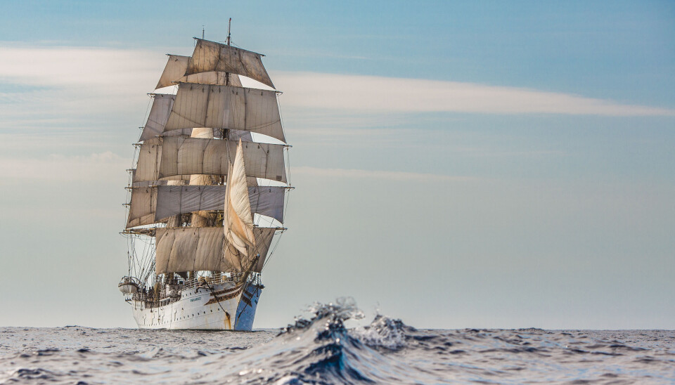 «Sørlandet» på vei fra Bermuda til Kristiansand.
