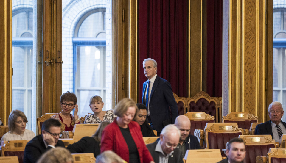 Statsminister Jonas Gahr Støre (A) i Stortinget