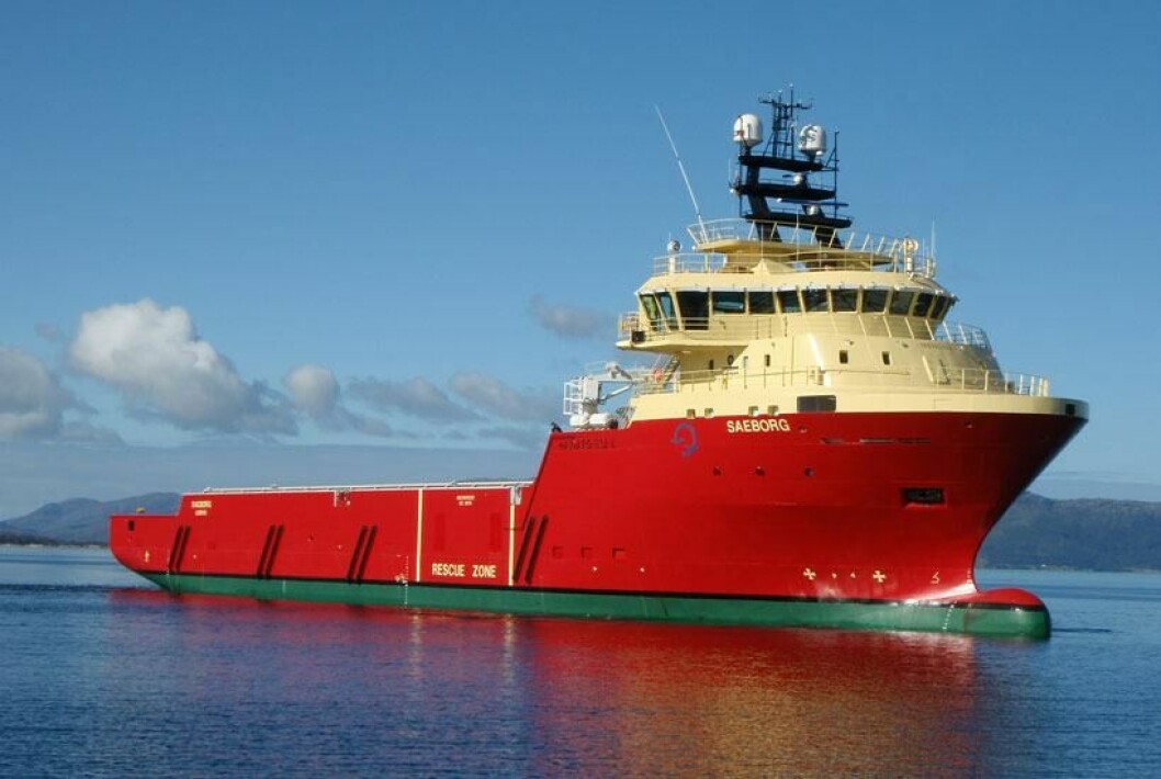 KLAR FOR DÅP: Lørdag vil Havyard-skipet  ”Saeborg” bli døpt til stor ståhei i Torshavn på Færøyene. FOTO: STIG BREIDVIK