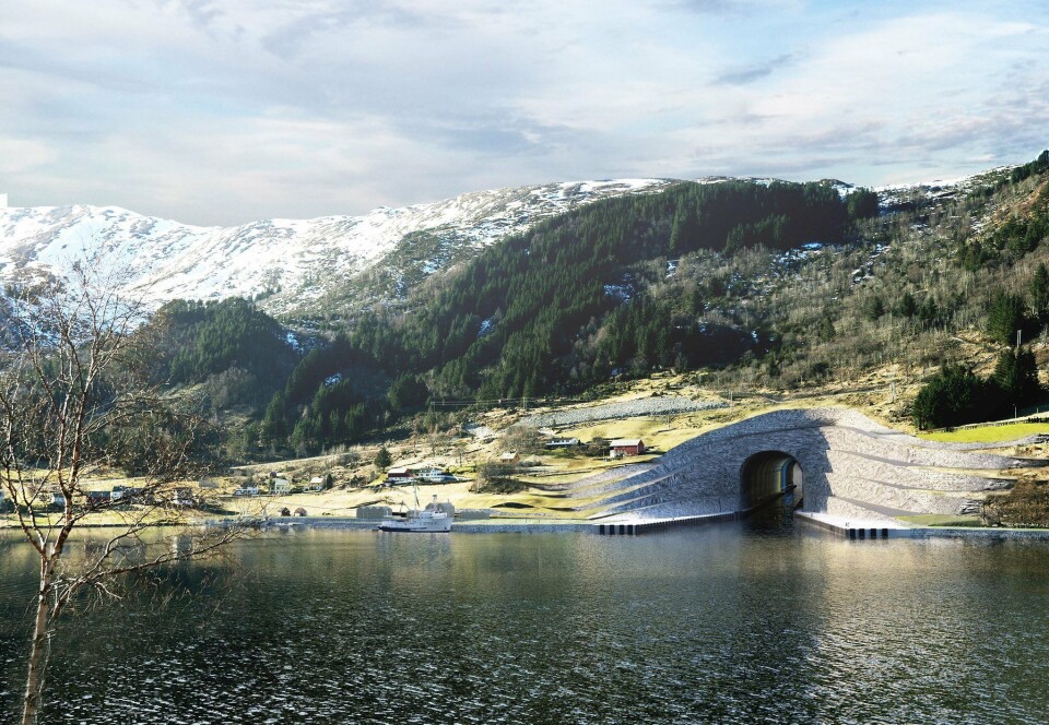 Stad skipstunnel. Illustrasjon: Kystverket