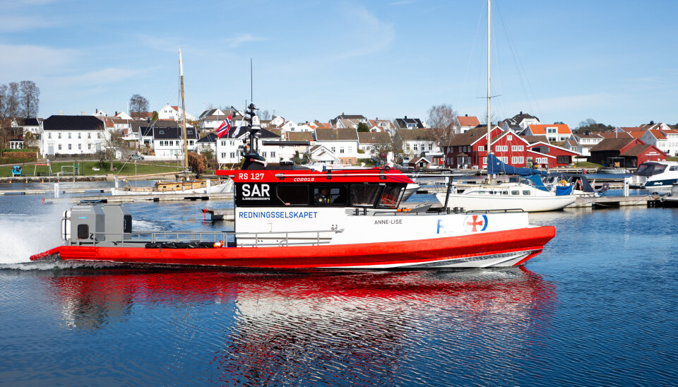 Bildet viser dåpen av RS 127 «Anne-Lise» i Lillesand 1. april i år, som er en tilsvarende ombygget redningsskøyte i Simrad-klassen.