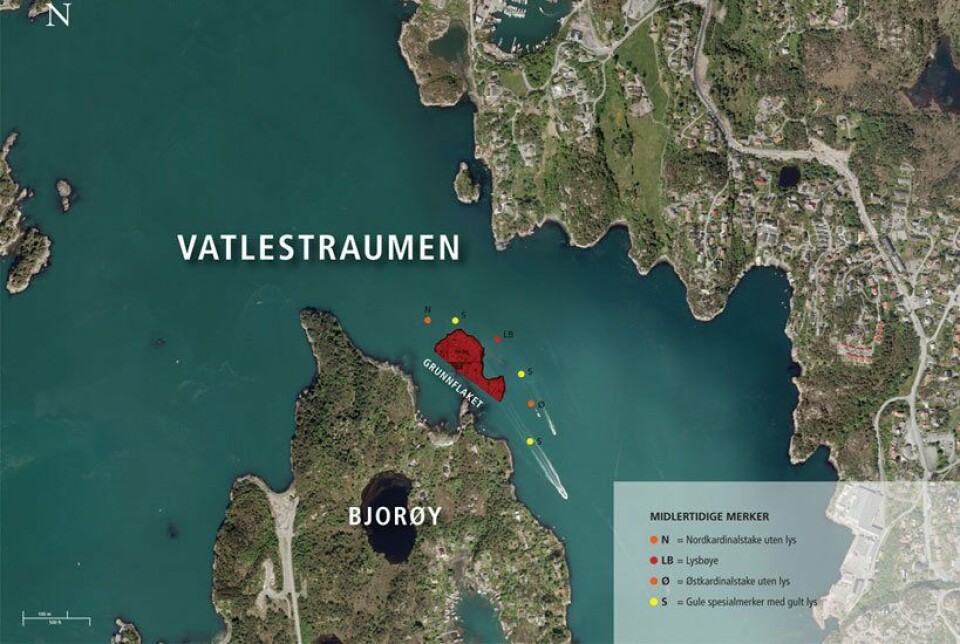 Topografien og strømforholdene i Vatlestraumen er utfordrende, og sjøfarende må i dag gjøre flere store kursendringer innenfor et kort tidsrom.