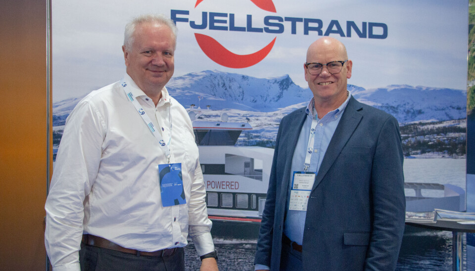 Edmund Tolo, FoU- og salgsleder i Fjellstrand AS og Morten Berhovde, teknisk leder i Fjellstrand AS.