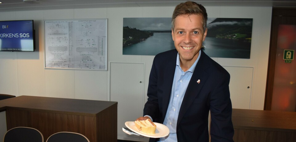 Knut Arild Hareide på sin første dag som Sjøfartsdirektør.