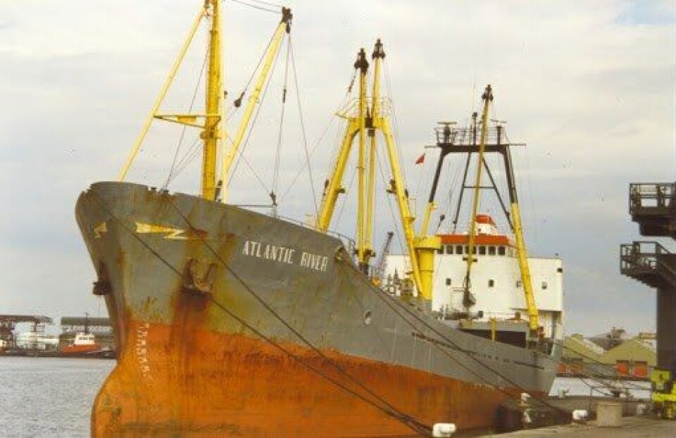 M/S «Norimo» har hatt flere eiere. Her som M/S «Atlantic River». Fotograf ukjent