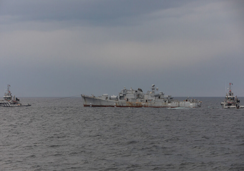 Senking av fregatt i viktig fiskefelt