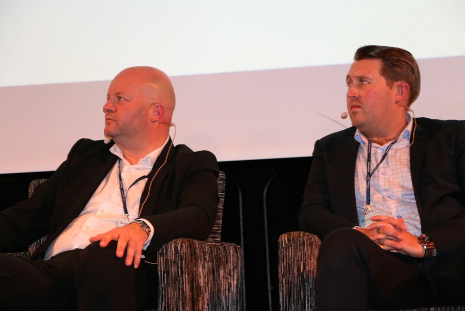 Tormod Våga i Kystverket og Jone Førland, Buksér og Berging. Foto: Andrea Bærland