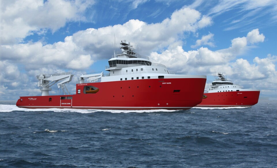 Isprinsesser: Søsterskipene Havyard 843 Ice skal utføre avanserte oppdrag under ekstreme forhold.