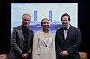 Fra venstre: Gerry Larsson Fedde og Hedda Felin fra Hurtigruten sammen med Trond Johnsen fra SINTEF under tirsdagens presentasjon.
