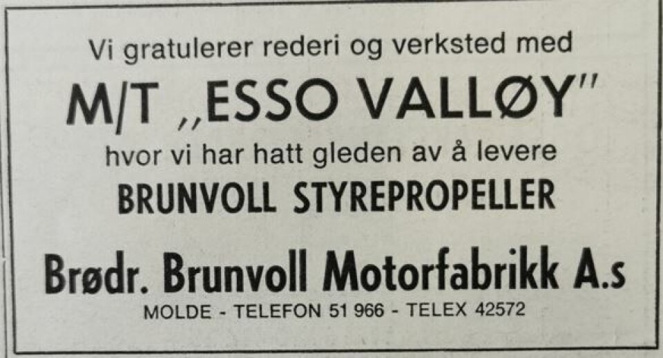 Kysttankeren «Esso Valløy»