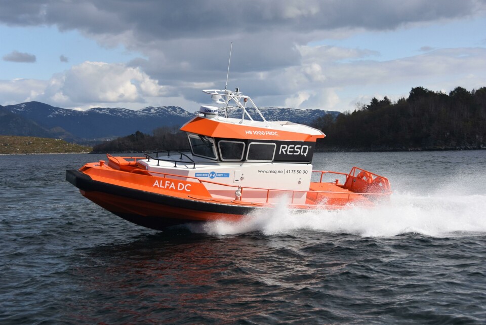 «ALFA DC» i 30 knop - manøvreingsdyktig og robust redingsbåt. Foto: Hukkelberg Boats