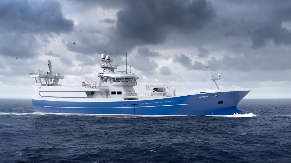 Evotec skal levere elektriske vinsjer til nye «Liafjord». Illustrasjon: Salt Ship Design