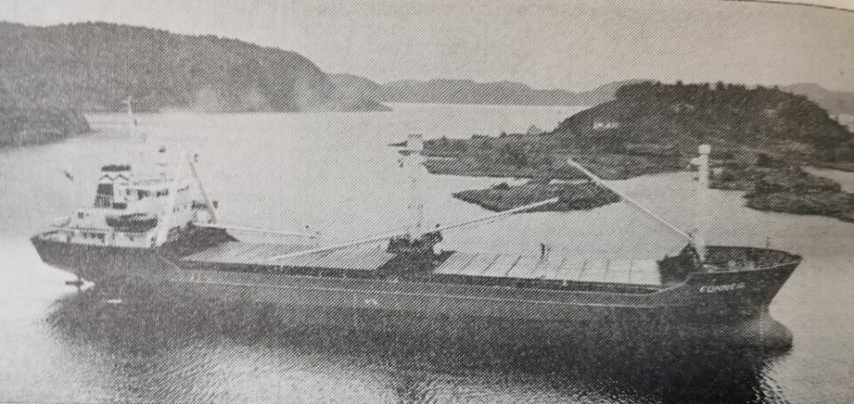M/S «Fonnes» ble overlevert til Tenax Steamship Co. Ltd., som er datterselskap til A/S Kristian Jebsens Rederi, i oktober 1971. Faksimile fra Skipsrevyen nr. 2/1971