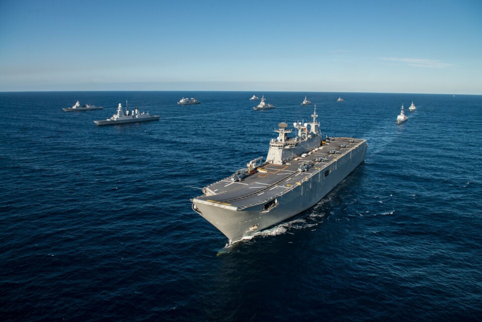 NATO Standing Maritime Group 1, som er en av fire stående NATO flåtestyrker, deltar nå på Øvelse Brilliant Mariner utenfor kysten av Spania, Frankrike og Italia. Styrken på åtte større overflatefartøy ledes nå av Norge, og flaggskipet KNM Otto Sverdrup. Foto: FRAN CPO Christian Valverde
