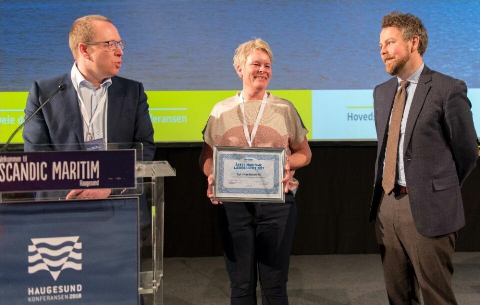 Egil Ulvan Rederi fikk utdelt prisen i 2018. Arkivfoto: Egil Ulvan Rederi