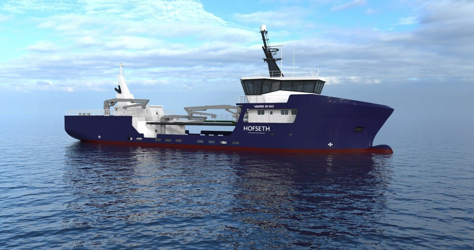 Brønntbåten er av designtypen Vard 8 50. Illustrasjon: Vard