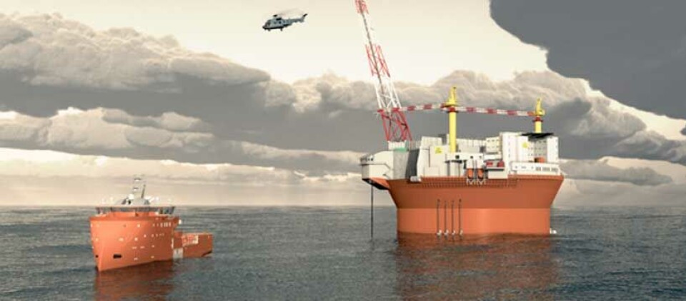 Since Goliath is close to the shore, 53 miles, Eni Norway has put extra emphasis on emergency preparedness around the platform. Danish Esvagt will supply standby vessel with Ulstein X-BOW® design from Ulstein Design & Solutions. Ill.: Eni Norway
