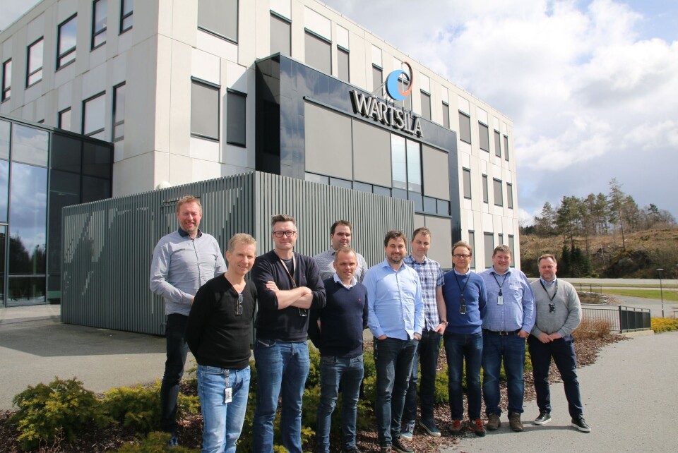 teamet fra Eidesvik Offshore og Wärtsilä som har stått bak prosjektet med å installere hybrid-systemet på Viking Princess.