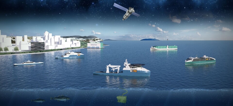 Rolls-Royce Marine AS og Google skal samarbeide om autonome skip. Illustrasjon: Rolls-Royce