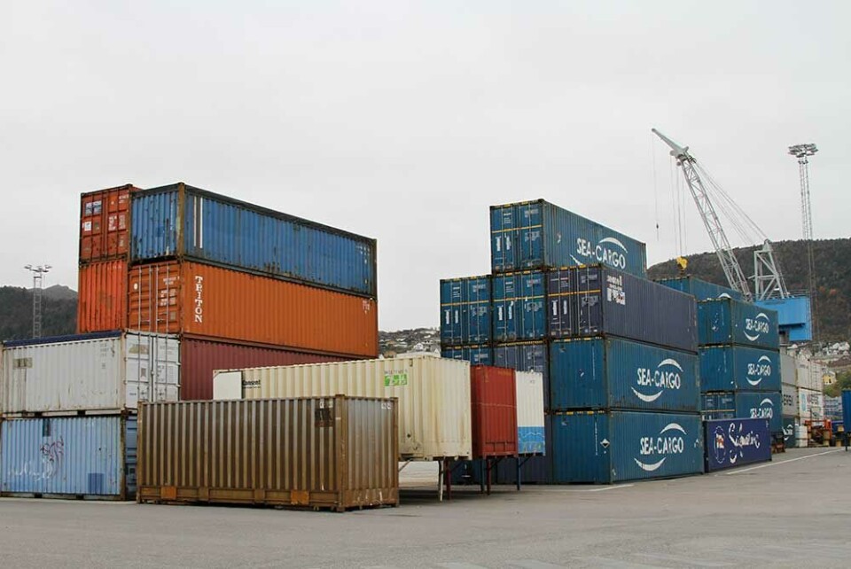 Containertrafikken i Bergen uforandret i 2013