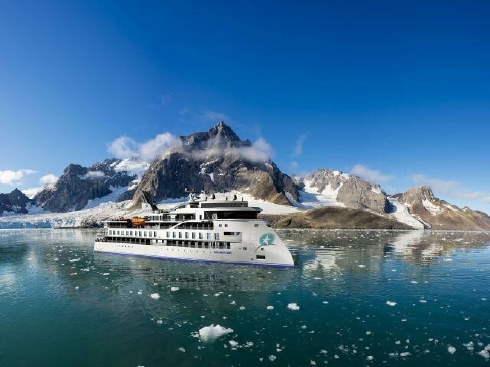 «Greg Mortimer» er første skip ut, nå skal søsterskipet bygges. Illustrasjon: Ulstein Design & Solutions