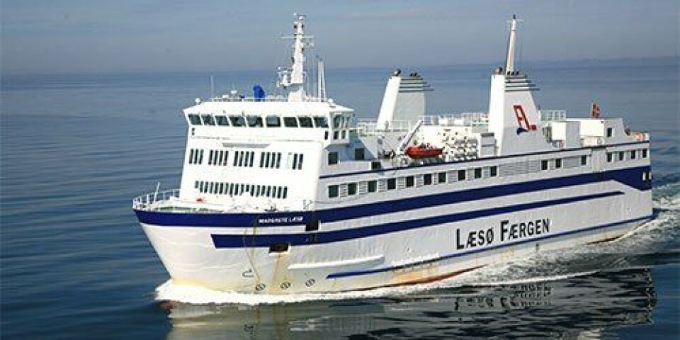 Bildet viser “Margrete Læsø” som rederiet ønsker å beholde som reserveferge, mens “Ane Læsø” skal selges når nybygget kommer i 2019. Foto: rederiet