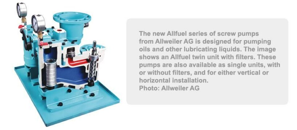 Allweiler introduces new “Allfuel” series of pumps for lubricating liquids