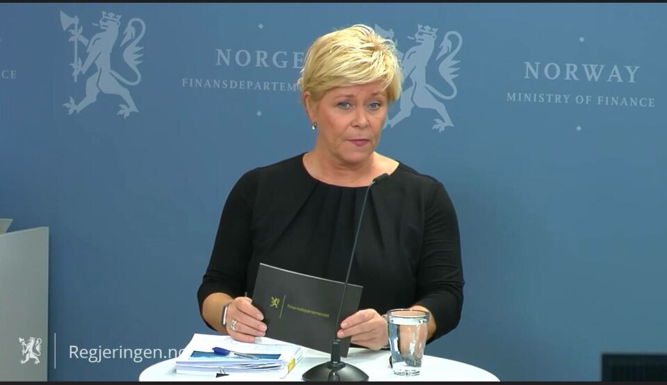 Daværende partileder Siv Jensen. Foto: Skipsrevyen
